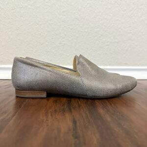 PAUL GREEN Loafers Metallic Gold Leather Slip On Flats Preppy